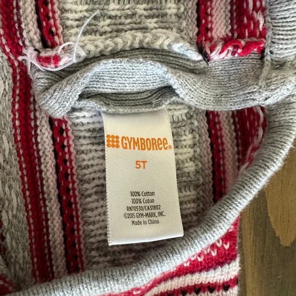 Girls Gymboree Fair Isle Knit Dress Size 5T Winter Sweater Dress Snowflake - Picture 2 of 4